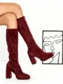 Cizme Dama cu Toc 6GS1 WINE | MEI