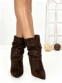 Botine cu Toc Subtire 6GS18 DARK BROWN | MEI
