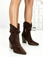 Botine cu Toc Gros 6KV13 BROWN | MEI