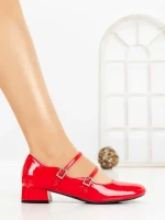 Pantofi cu Toc mic 8241 RED | CM