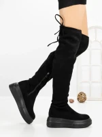 Cizme Dama cu Platforma 68WL28 BLACK | MEI