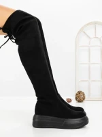 Cizme Dama cu Platforma 68WL28 BLACK | MEI