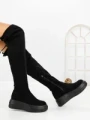 Cizme Dama cu Platforma 68WL28 BLACK | MEI