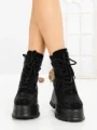 Ghete Dama cu Platforma 68WL8 BLACK | MEI