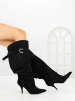 Cizme Dama cu Toc 6XKK5 BLACK | MEI