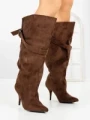 Cizme Dama cu Toc 6XKK5 BROWN | MEI