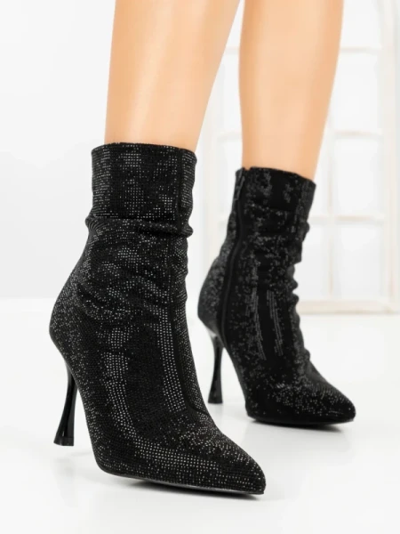 Botine cu Toc Subtire 6GS30 BLACK | MEI
