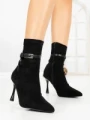 Botine cu Toc Subtire 6GS31 BLACK | MEI