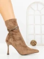 Botine cu Toc Subtire 6GS31 KHAKI | MEI