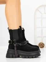 Ghete Dama cu Platforma 66WL33 BLACK | MEI