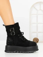Ghete Dama cu Platforma 66WL30 BLACK | MEI