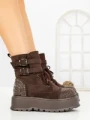 Ghete Dama cu Platforma 66WL30 BROWN | MEI