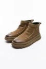 Ghete Barbati din piele naturala 5787 KHAKI | ADVANCER