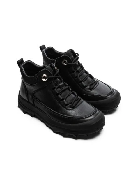 Ghete Barbati din piele naturala E18013 BLACK | ADVANCER