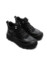 Ghete Barbati din piele naturala E18013 BLACK | ADVANCER