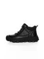 Ghete Barbati din piele naturala E18013 BLACK | ADVANCER