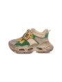 Pantofi Sport Dama din piele naturala HY6322 GREEN-YELLOW | ADVANCER