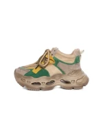 Pantofi Sport Dama din piele naturala HY6322 GREEN-YELLOW | ADVANCER