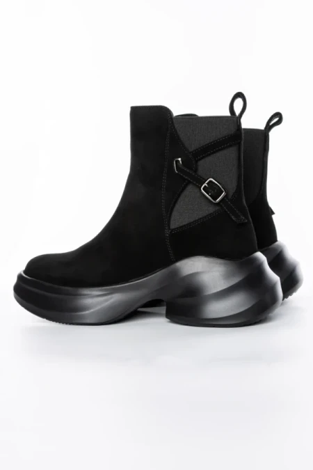Ghete Dama din piele naturala 23-2643-3 BLACK | ADVANCER