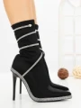 Botine cu Toc Subtire C-305 BLACK | STEPHAN