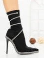 Botine cu Toc Subtire C-305 BLACK | STEPHAN