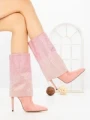 Botine cu Toc Subtire C-272 PINK | STEPHAN