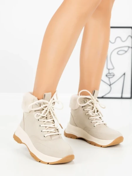 Ghete Dama cu Platforma 3015 BEIGE | SEASOND