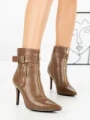 Botine cu Toc Subtire 1921 KHAKI | SEASOND