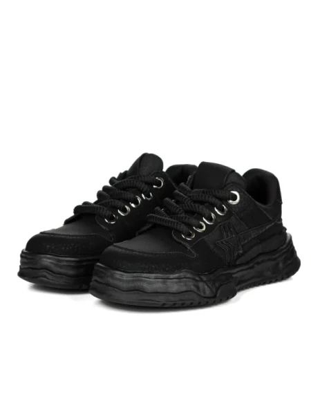 Pantofi Sport Barbati din piele naturala 8132X BLACK | ADVANCER