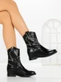 Ghete Dama cu Platforma C-157 BLACK | STEPHAN