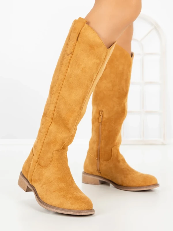 Cizme Dama cu talpa joasa LQ-116 CAMEL | STEPHAN