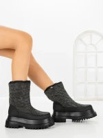 Ghete Dama cu Platforma C-274 BLACK | STEPHAN