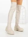Cizme Dama cu talpa joasa C-201 BEIGE | STEPHAN