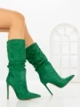 Botine cu Toc Subtire C-270 GREEN | STEPHAN