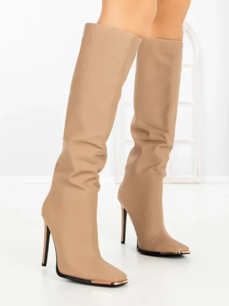 Cizme Dama cu Toc C-268 KHAKI | STEPHAN