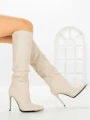 Cizme Dama cu Toc C-268 BEIGE | STEPHAN