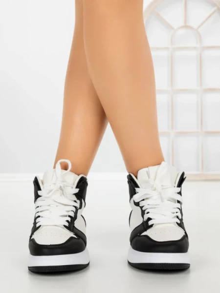 Sneakers Dama F005 WHITE-BLACK | COSTA SOL