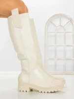 Cizme Dama cu talpa joasa 9050 BEIGE | CM