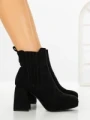 Botine cu Toc Gros 9110 BLACK | CM