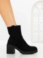 Botine cu Toc Gros 68263 BLACK | CM