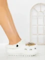 Papuci Dama cu Platforma F65 WHITE | L. DAY