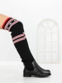 Cizme Dama cu talpa joasa XXS-1801 BLACK | H&D