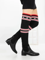 Cizme Dama cu talpa joasa XXS-1801 BLACK | H&D