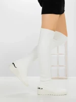 Cizme Dama cu Platforma YM-172 WHITE | H&D