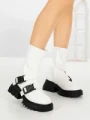 Ghete Dama cu Platforma YZ21-25 WHITE | H&D