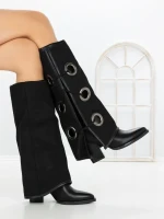 Cizme Dama cu Toc 6384 BLACK | SEASOND