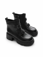 Ghete Dama din piele naturala 7194-6 BLACK | ADVANCER