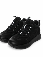 Ghete Dama din piele naturala A007 BLACK | ADVANCER