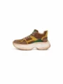 Pantofi Sport Dama din piele naturala HD7673 KHAKI-YELLOW | ADVANCER