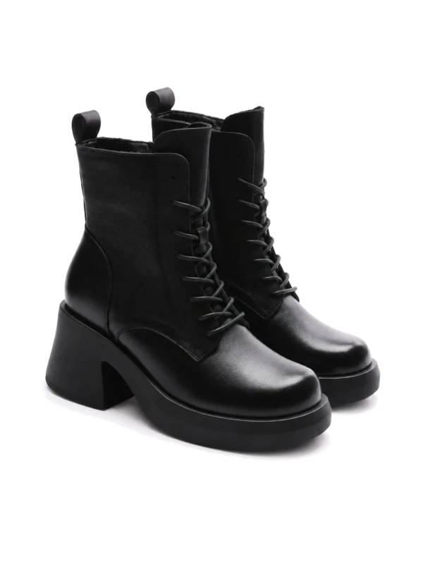 Ghete Dama din piele naturala M5307 BLACK | ADVANCER